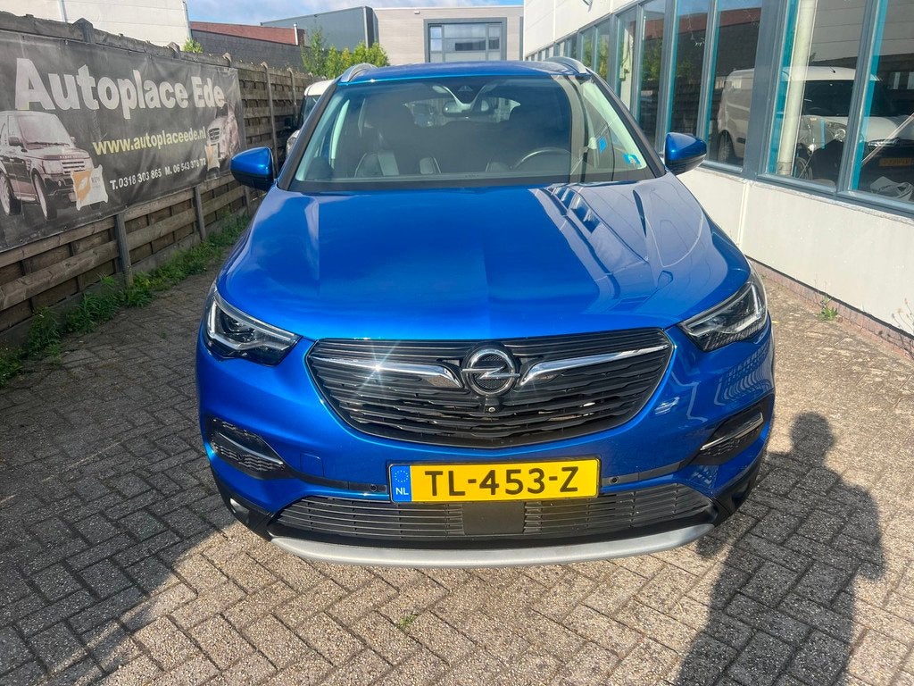 Opel Grandland X 1.2 Turbo VOL SPORTLEER STOELKOELING ECC AI, Auto's, Opel, Voorwielaandrijving, Gebruikt, 1199 cc, Blauw