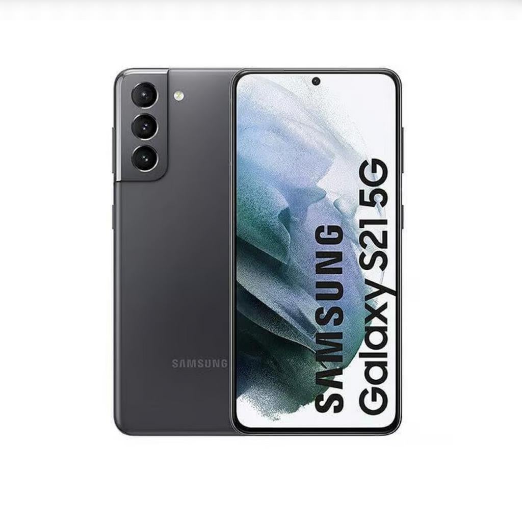 Samsung S21 5G 129GB met leren omslag hoesje, Telecommunicatie, Mobiele telefoons | Samsung, Zwart, Touchscreen, Ophalen of Verzenden