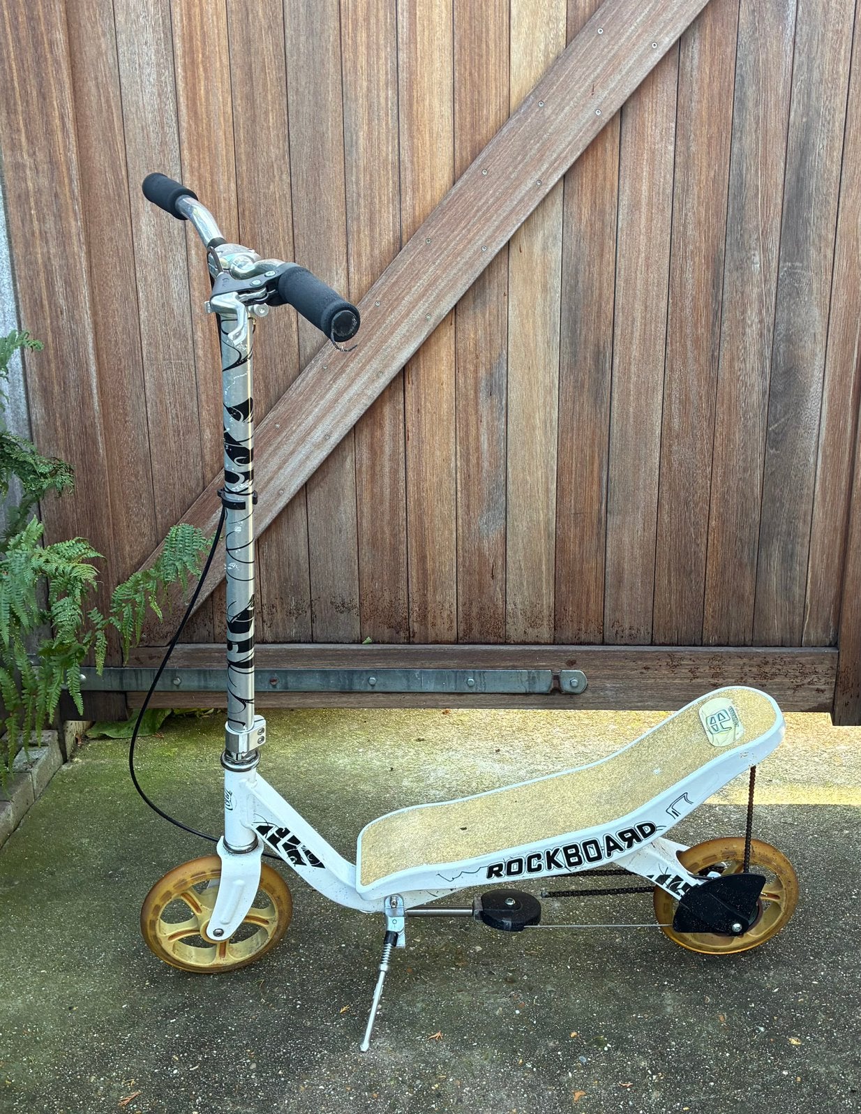 Space scooter Rockboard wit/oranje step, Ophalen, Gebruikt, Overige typen