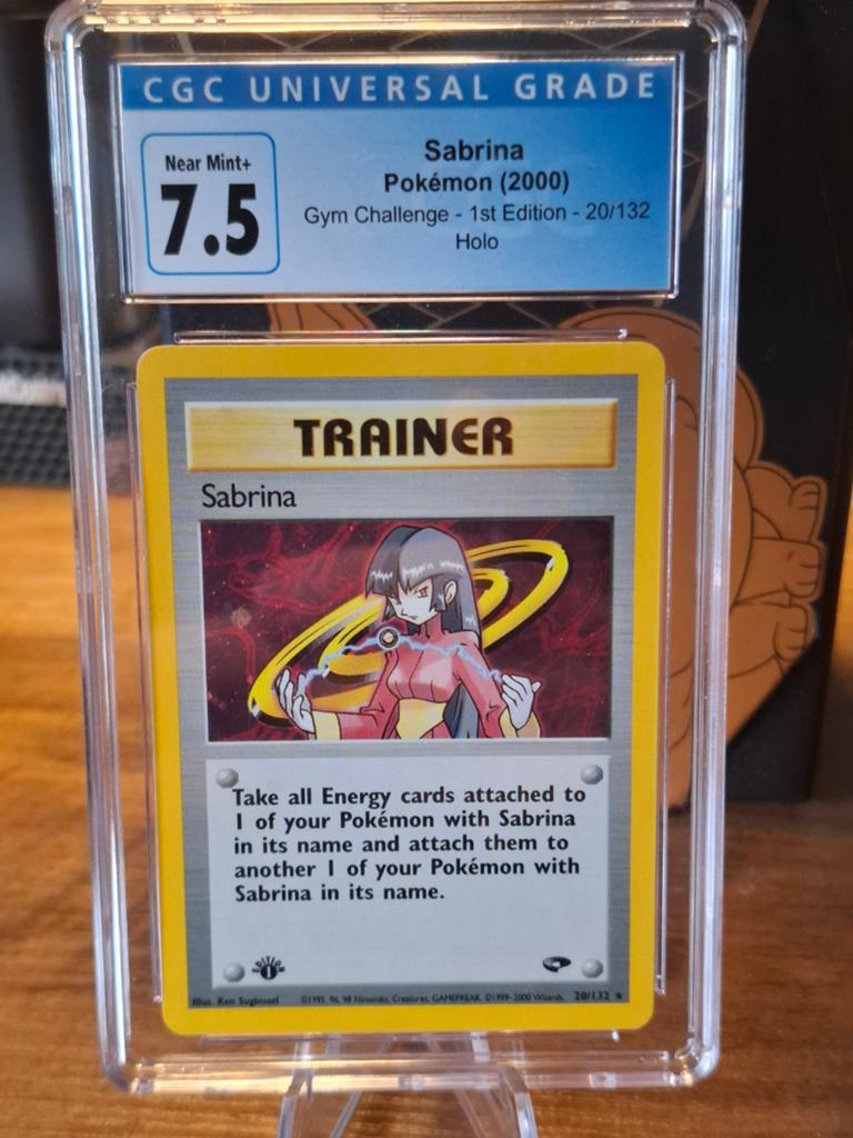 Sabrina 1st Ed Gym Challenge, Ophalen of Verzenden, Zo goed als nieuw, Losse kaart, Foil