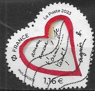 Frankrijk 2023 mi.8412 valentijnsdag HART VAN AGNES B., Verzenden, Gestempeld