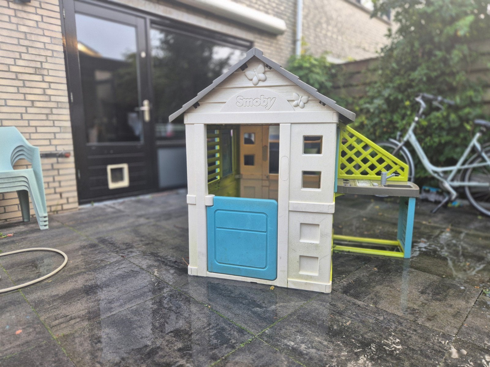 Smoby Speelhuisje met Keuken - Zo goed als nieuw, Ophalen, Zo goed als nieuw, Kunststof