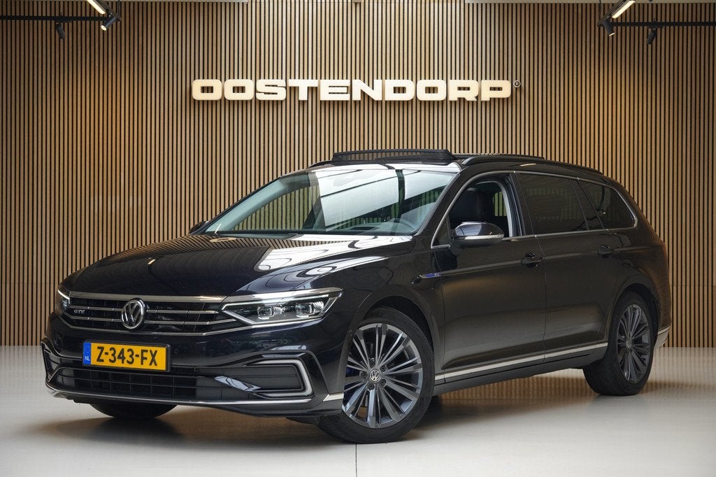 Volkswagen Passat Variant 1.4TSI/218pk PHEV GTE|2020|Leder|P, Gebruikt, 4 cilinders, Automatische klimaatregeling, Zwart