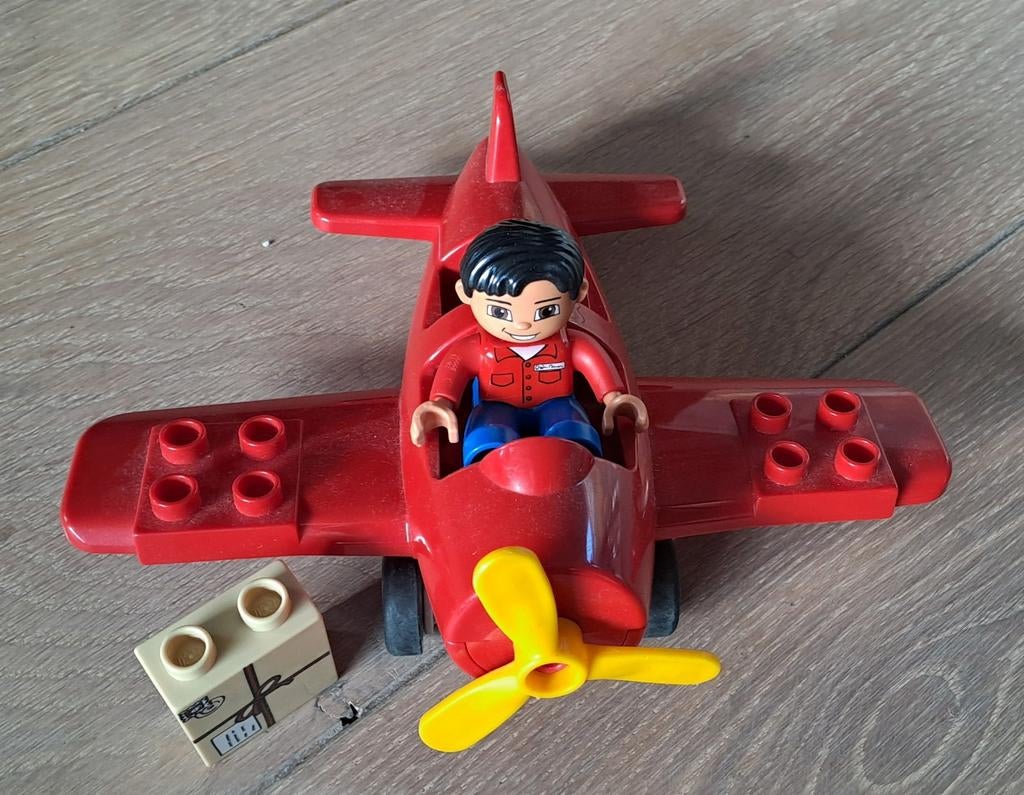 Duplo Post Vliegtuig Complete Set met Piloot, Kinderen en Baby's, Speelgoed | Duplo en Lego, Ophalen of Verzenden, Zo goed als nieuw