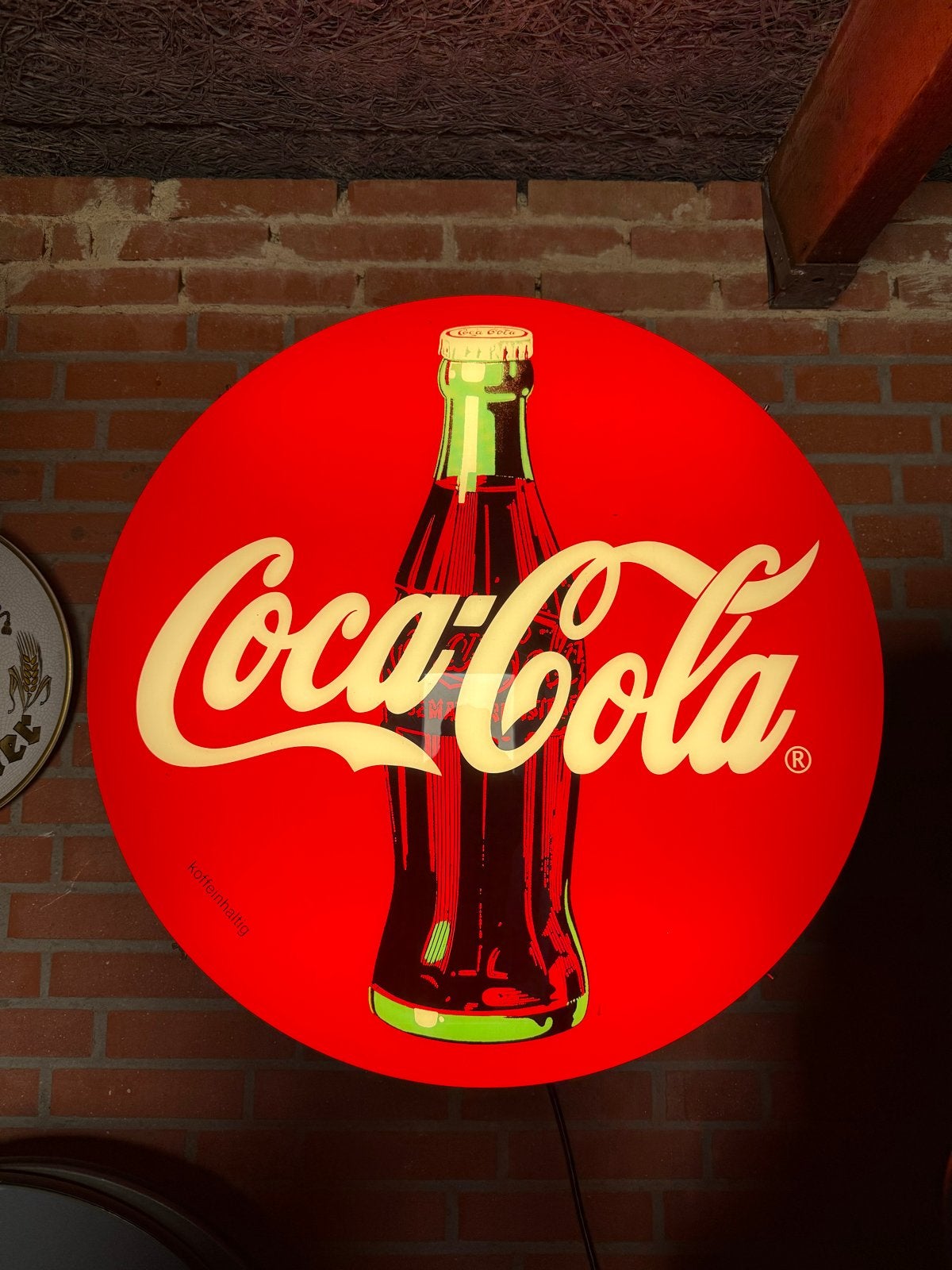 Coca-Cola Lichtbak - 100cm doorsnee - Zeer goede staat, Ophalen, Zo goed als nieuw, Lichtbak of (neon) lamp
