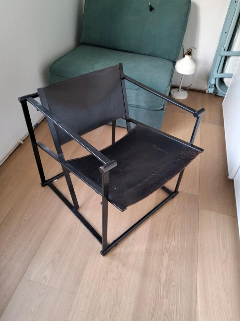 PASTOE FM60, Huis en Inrichting, Stoelen, Gebruikt, Eén, Leer, Metaal, Zwart, Ophalen