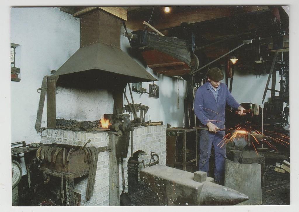 Allingawier De Smid aan het werk  Ongelopen, Verzenden, 1980 tot heden, Ongelopen, Friesland
