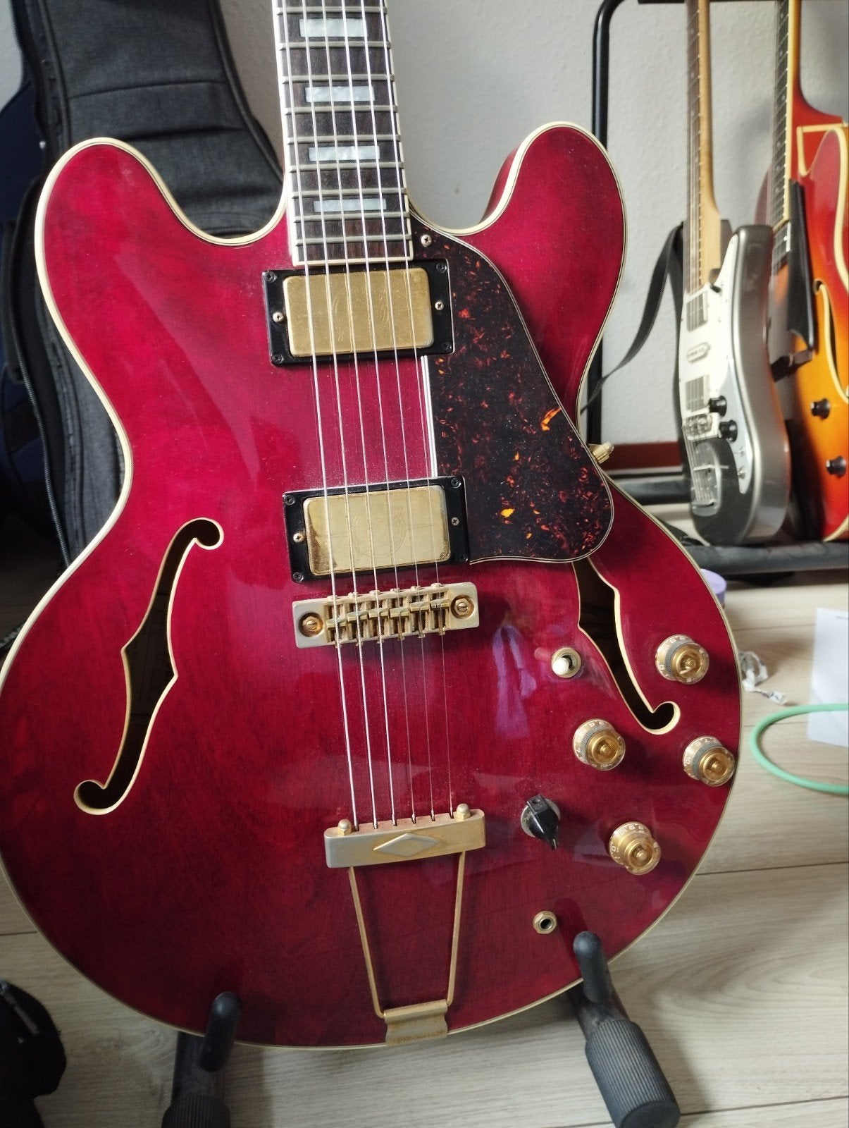 Ibanez es-345 1974 pre lawsuit/Epiphone Epi es175, Muziek en Instrumenten, Ophalen, Gebruikt, Semi-solid body, Epiphone