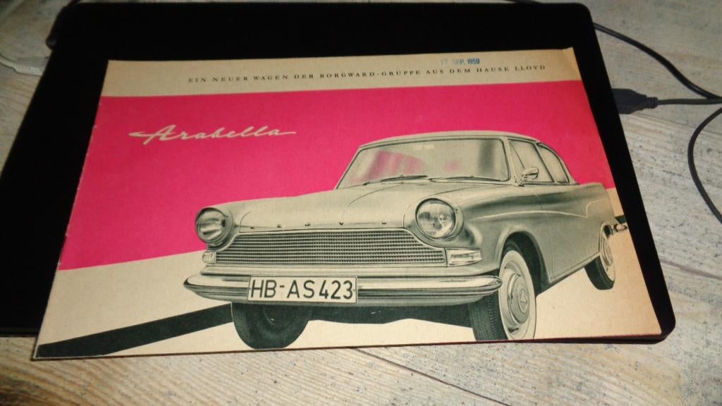 Folder  LLOYD  ARABELLA  , 7-1959, Verzenden, Nieuw, Overige merken