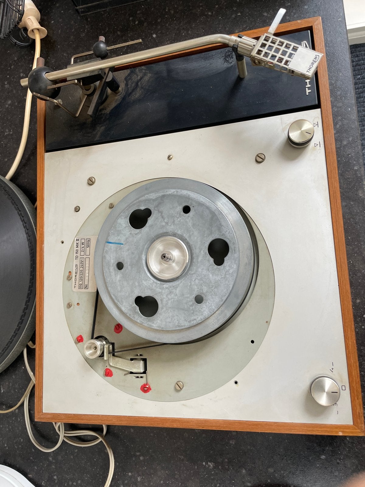 Thorens TD 150 MKII Platenspeler - Vintage Hifi, Ophalen, Gebruikt, Platenspeler, Thorens