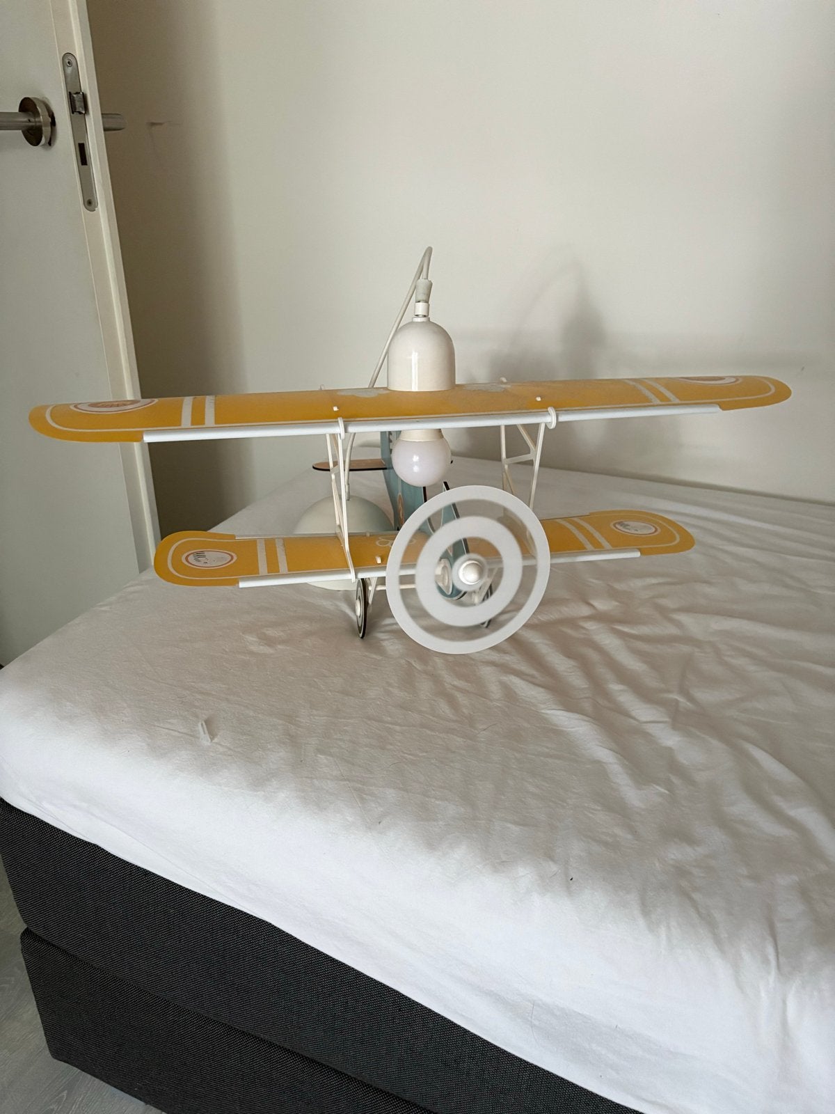 Leuke vliegtuig lamp voor de kinderkamer, Overige merken, Gebruikt, Geel, E27 (groot)