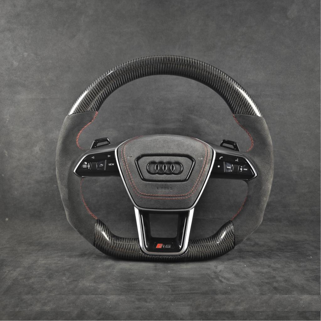 Audi alcantara carbon stuur compleet upgrade DIK