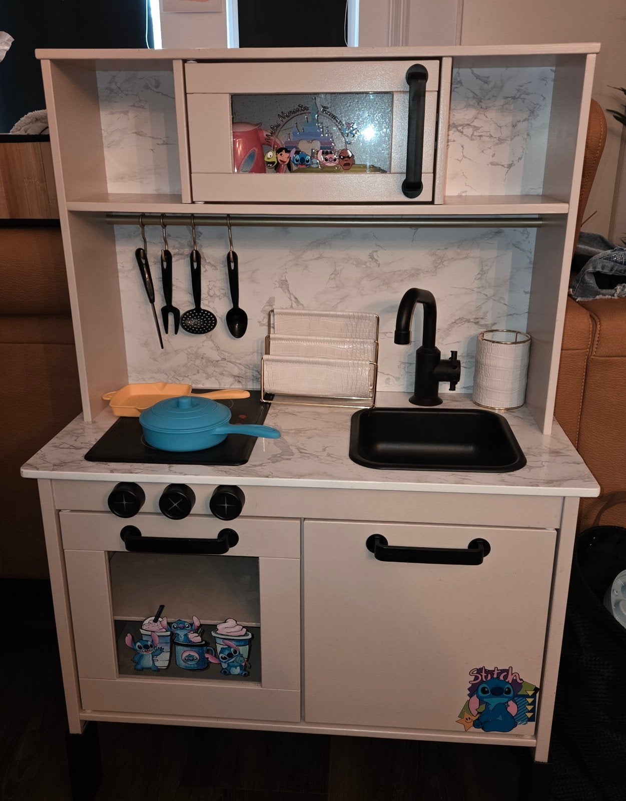 Gepimpte IKEA Duktig speelkeuken met Stitch en accessoires, Ophalen, Zo goed als nieuw, Hout, Speelkeuken
