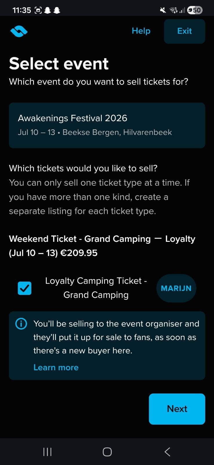 Ticket awakenings weekend + camping, Tickets en Kaartjes, Kortingen en Cadeaubonnen, Twee personen, Overige soorten