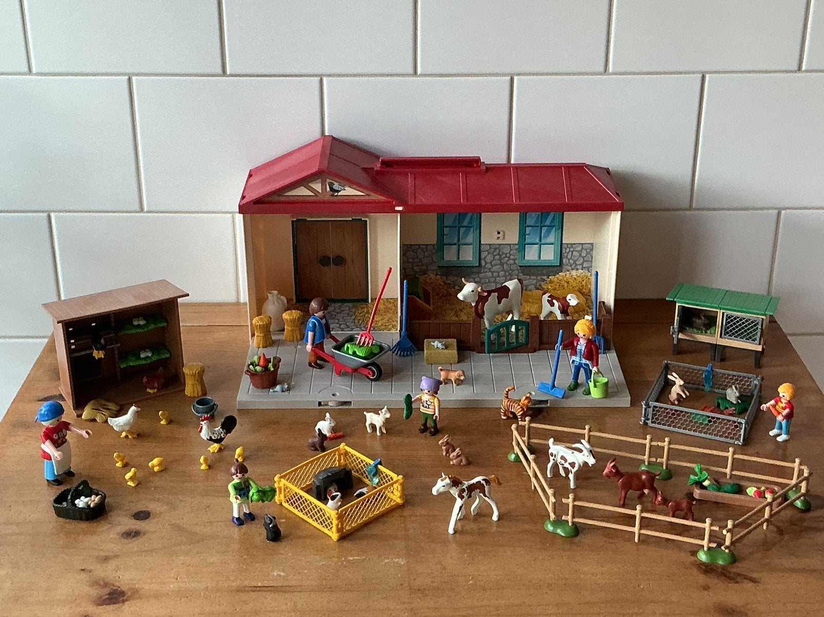 PLAYMOBIL UITGEBREIDE MEENEEM BOERDERIJ  🐣 🐥 SUPERSET !!, Ophalen of Verzenden, Gebruikt