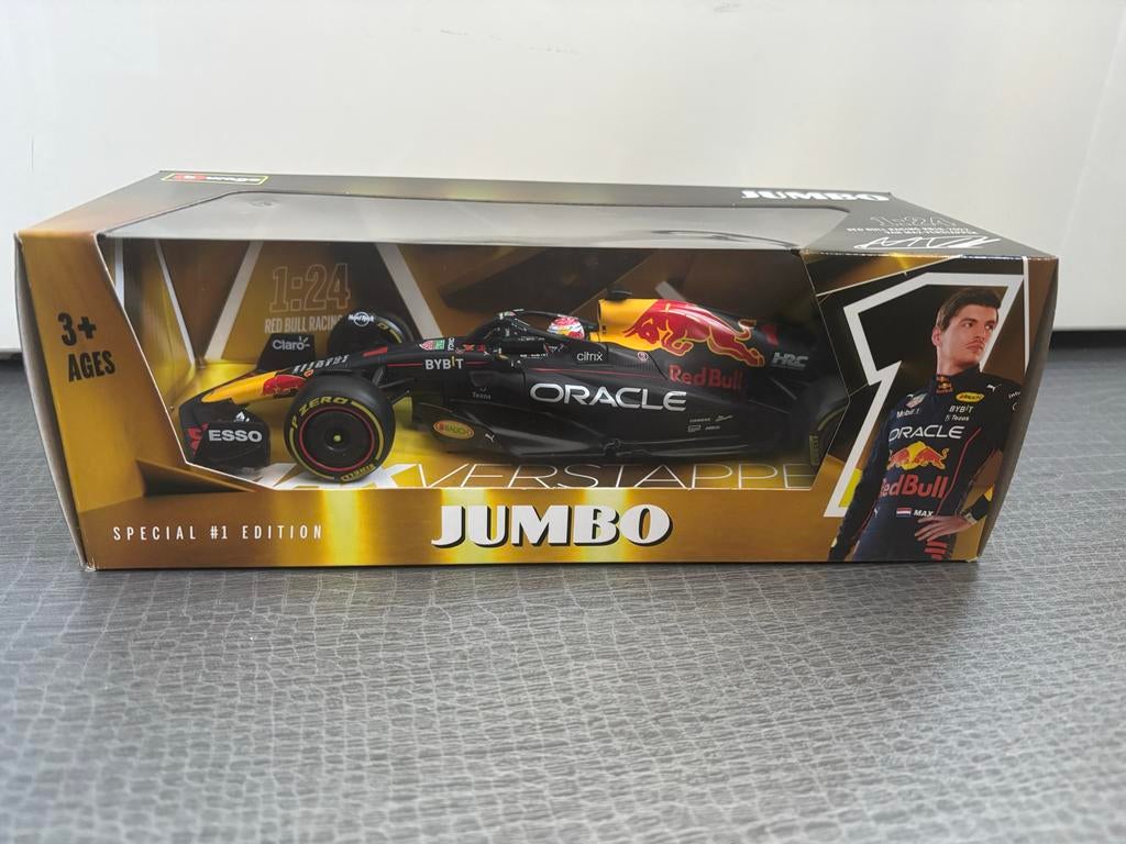 Max Verstappen Red Bull Racing F1 Auto 1:24 Jumbo Editie, Ophalen, Nieuw, Auto, Overige merken