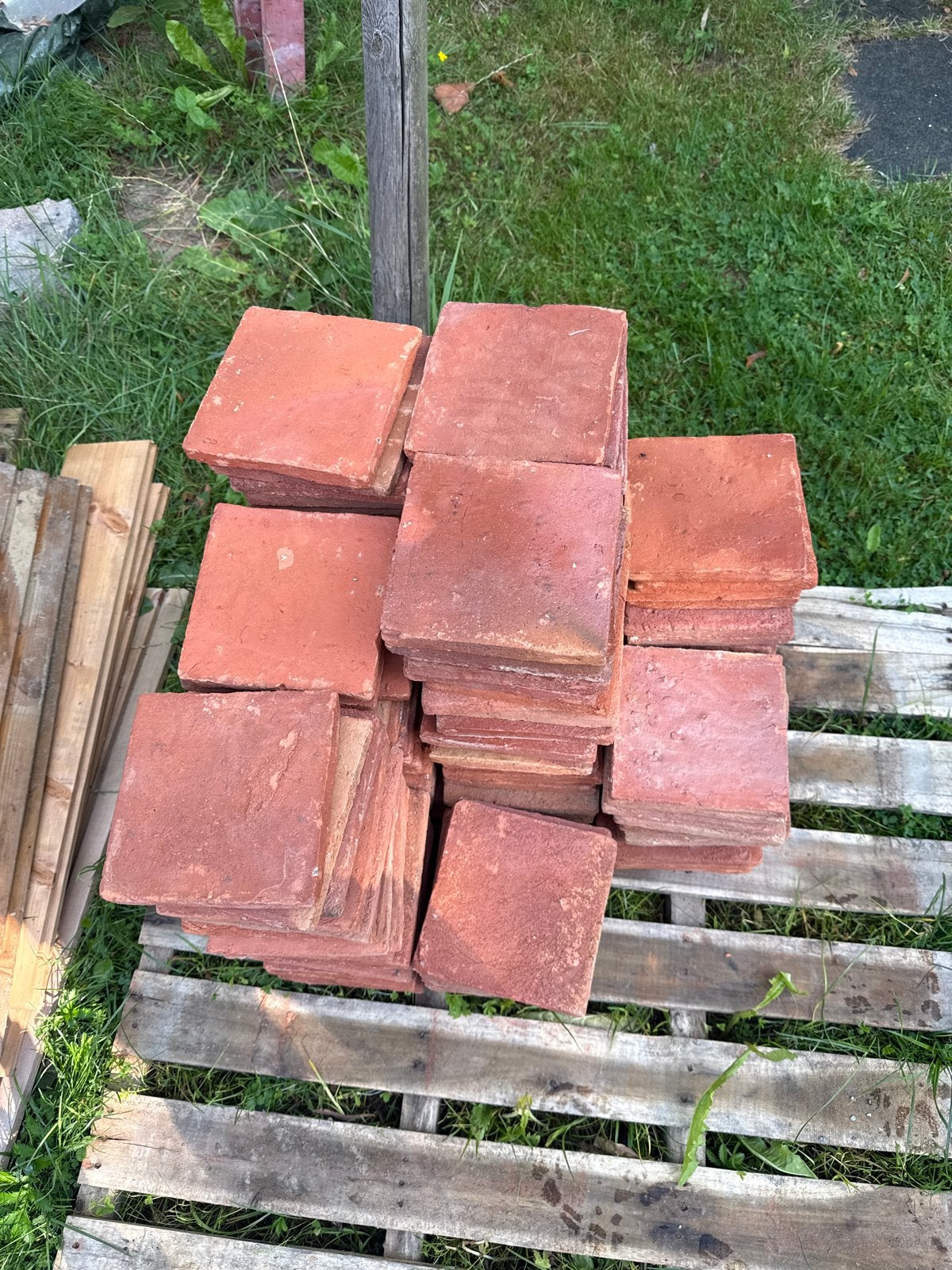 Oude terracotta vloertegels / estrikken- partij, Ophalen, Overige materialen, Gebruikt, 20 tot 40 cm