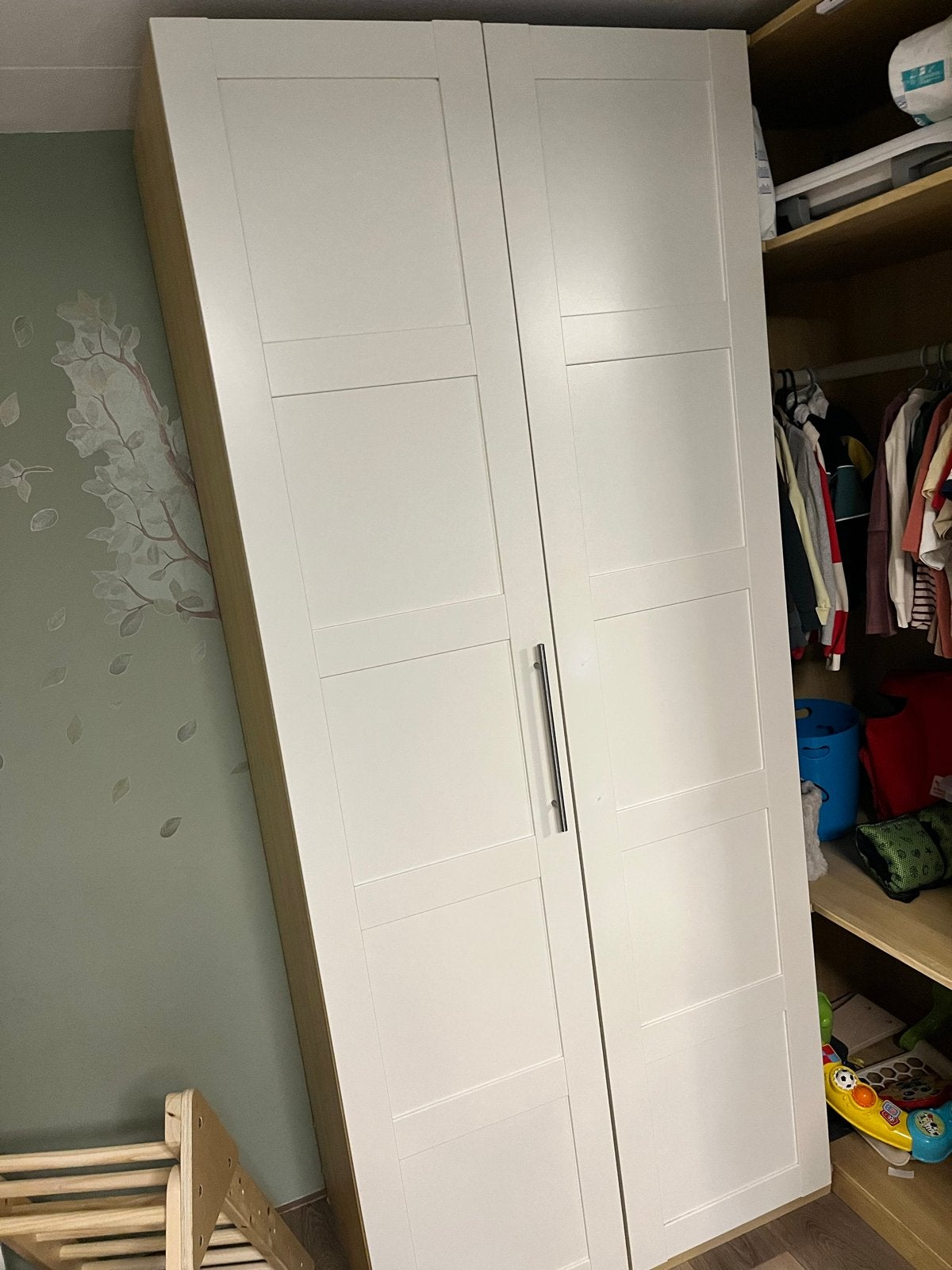 2 witte pax deuren met handgreep IKEA, Ophalen, Gebruikt, 200 cm of meer, 50 tot 100 cm