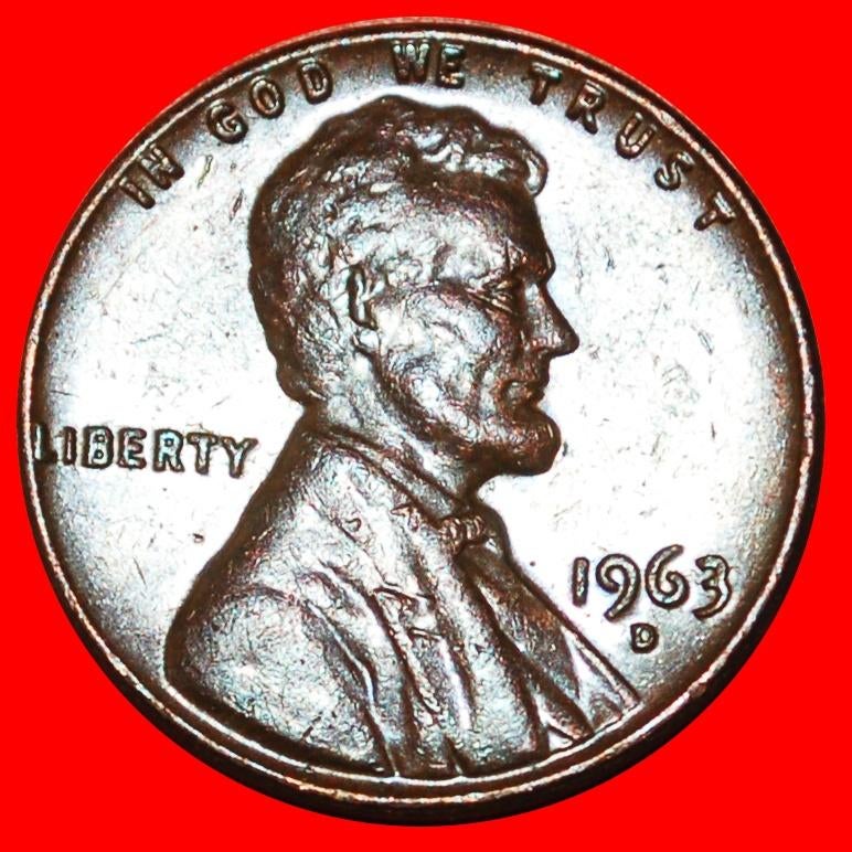 Ⰺ MEMORIAL (1959-1982): USA 1 CENT 1963D LINCOLN (1809-1865), Ophalen of Verzenden, Noord-Amerika, Losse munt