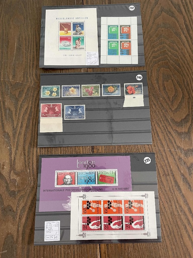 postzegels Nederlandse Antillen collectie divers 227/228/233, Verzenden, Postfris