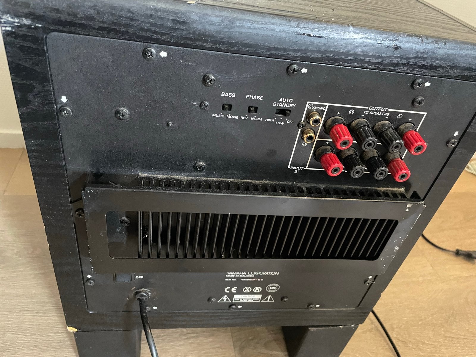 Yamaha YST-SW320 Subwoofer - Werkt, kleine reparatie nodig, Audio, Tv en Foto, Ophalen, Gebruikt, Subwoofer, Yamaha