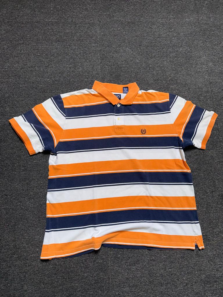 Chaps Polo Shirt Gestreepte Heren Polo Maat XL, Kinderen en Baby's, Babykleding | Maat 74, Ophalen of Verzenden, Zo goed als nieuw