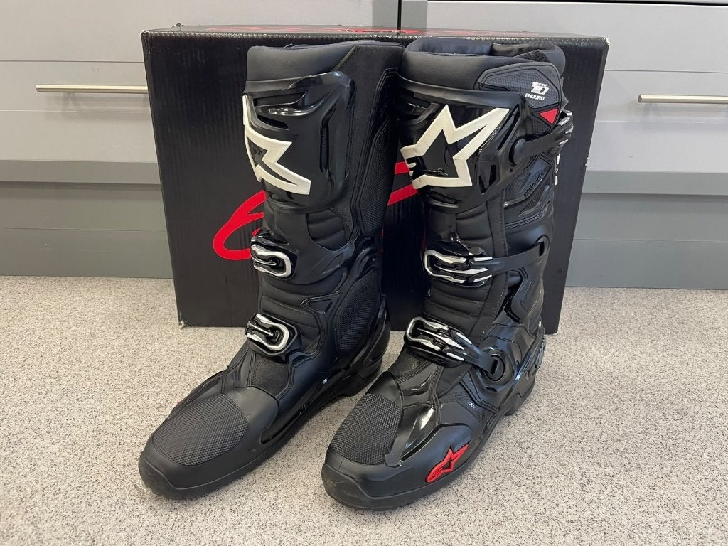 Alpinestars Tech 10 enduro zwart maat 13 | 1x gedragen, Motoren, Alpinestars, Dames, Ophalen of Verzenden, Alpinestars