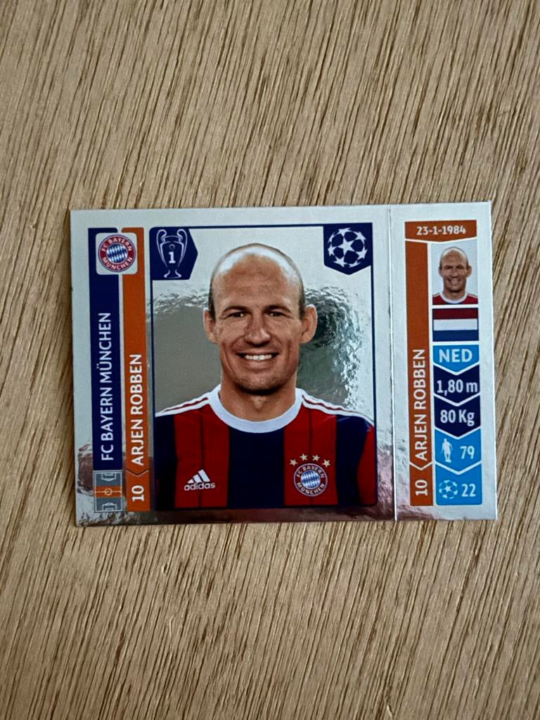 Arjen Robben Panini Champions League Sticker Bayern München, Ophalen of Verzenden, Zo goed als nieuw