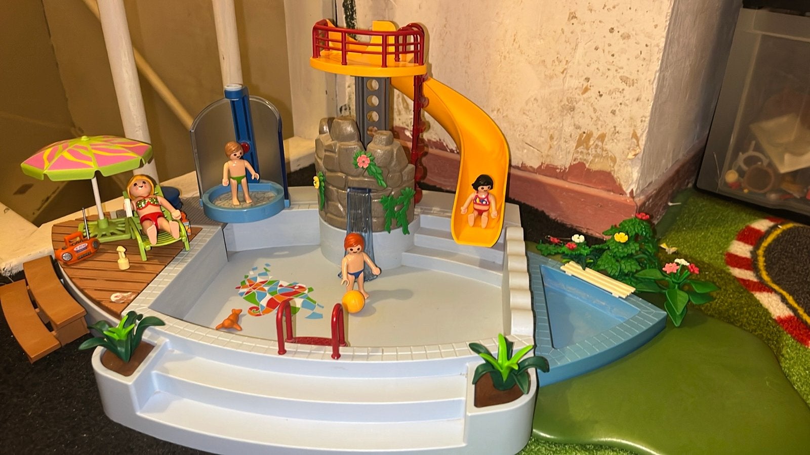 Playmobil Zwembad met Glijbaan en Figuren, Ophalen, Gebruikt, Jongen of Meisje