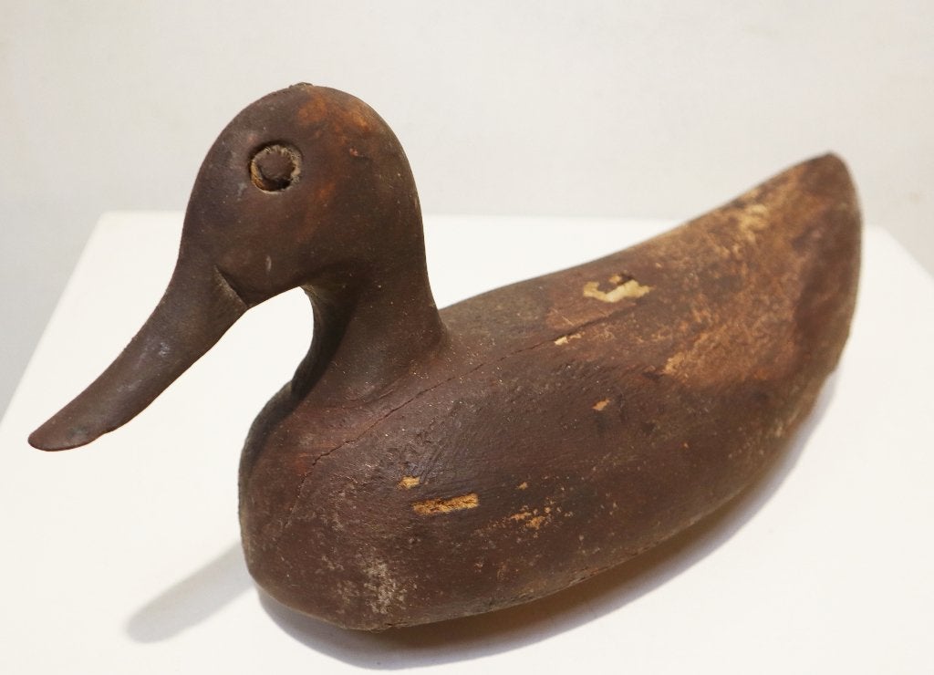 Oude houten lokeend, Antiek en Kunst, Ophalen of Verzenden