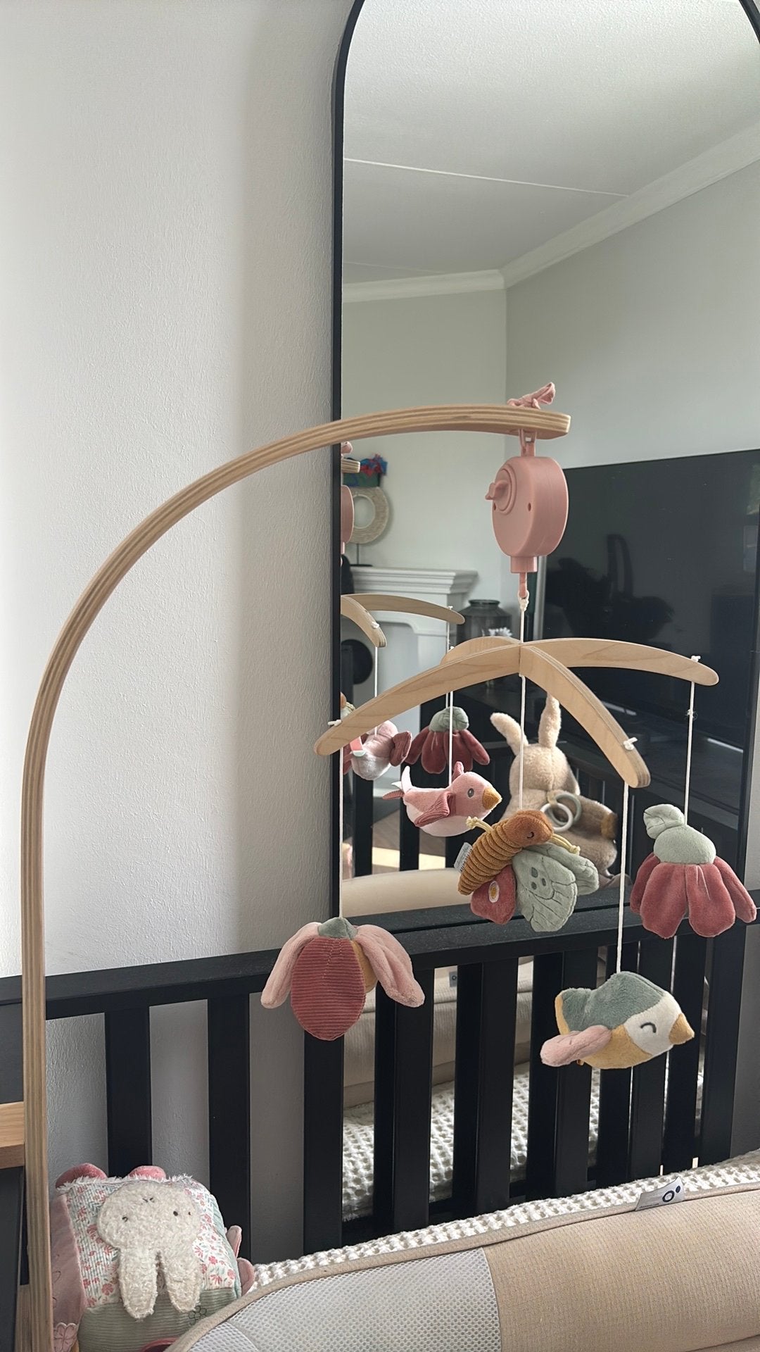 Little Dutch houten muziekmobiel Flowers & Butterflies, Ophalen, Minder dan 50 cm, Rond, Zo goed als nieuw