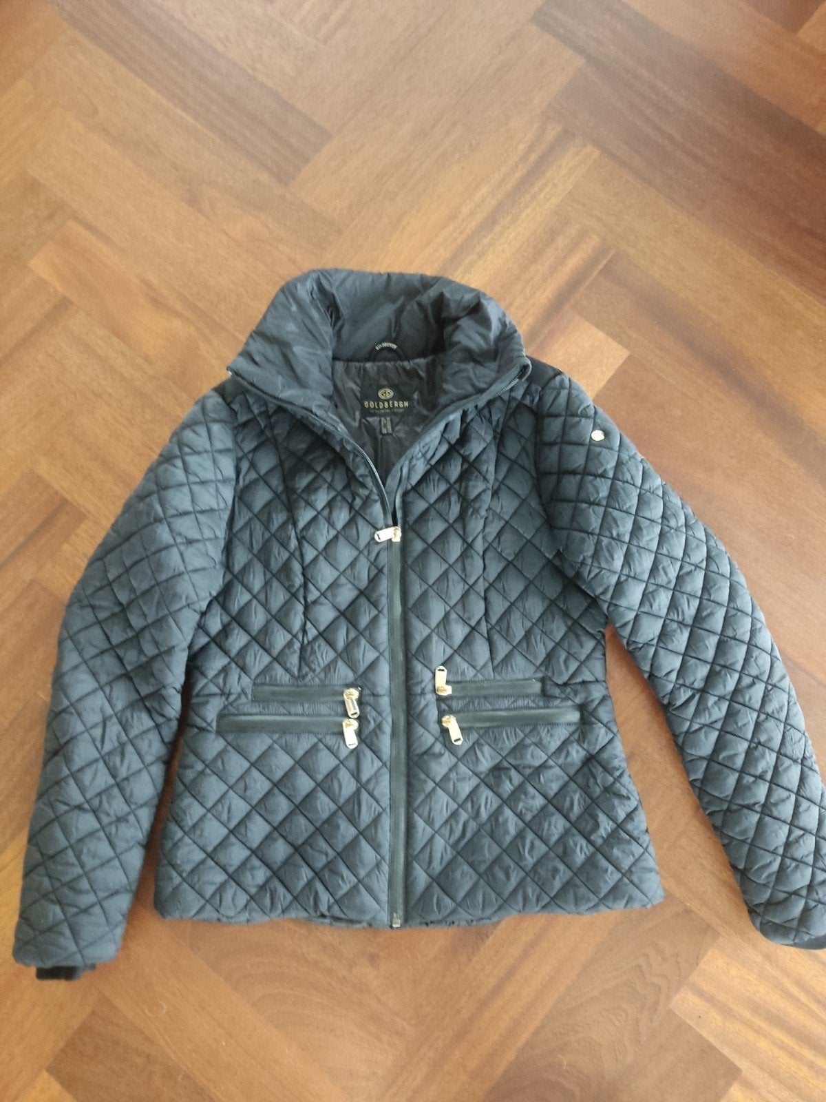 Goldbergh Zwarte Gewatteerde Jas - Maat 42 (L), Kleding | Dames, Zwart, Maat 42/44 (L), Ophalen of Verzenden, Zo goed als nieuw