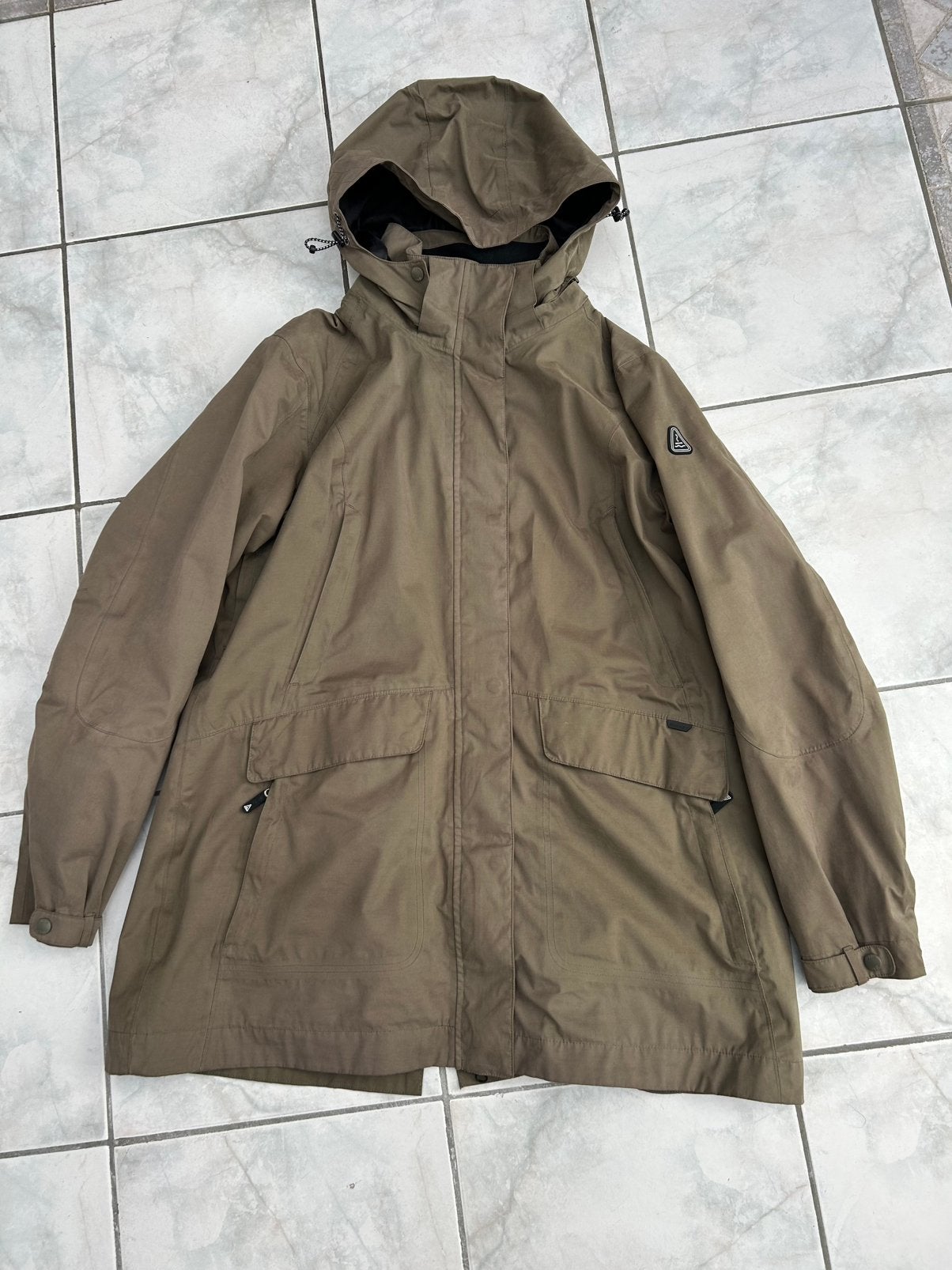 Dames parka., Ophalen, Zo goed als nieuw, Maat 46/48 (XL) of groter, Groen