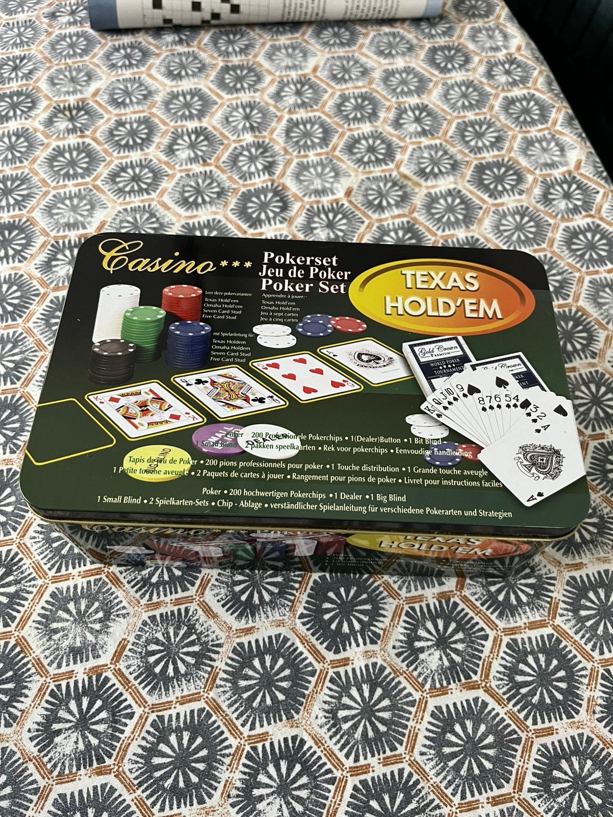 Pokerset texas hold’em, Ophalen of Verzenden, Zo goed als nieuw