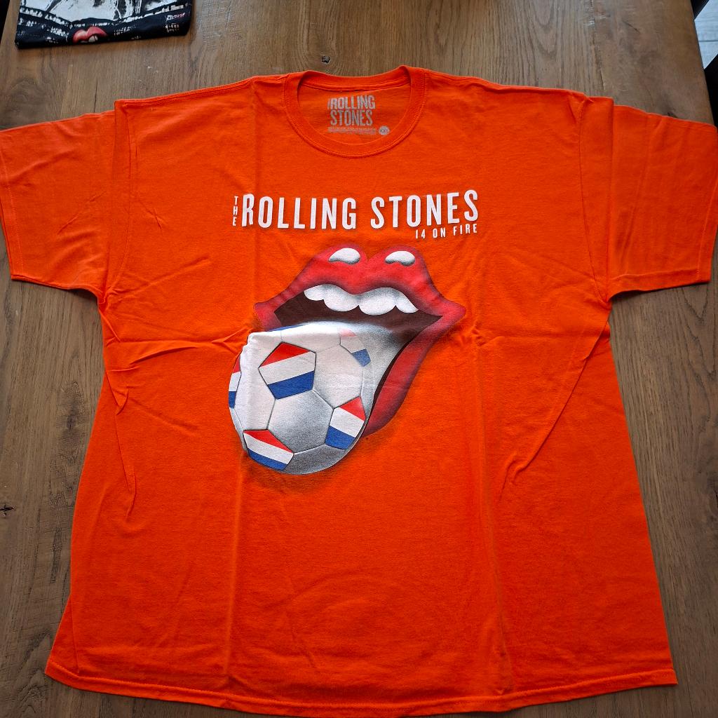 Rolling Stones T-shirt 2014 - Landgraaf, Kleding | Heren, T-shirts, Ophalen of Verzenden, Nieuw, Overige maten, Oranje