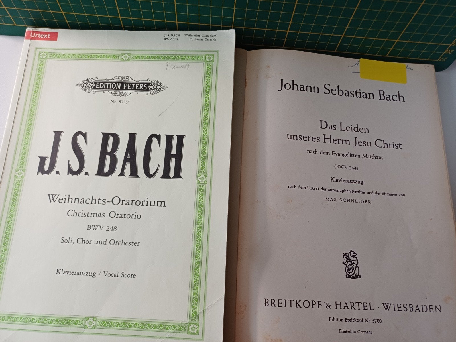 Pianouittrekseksel BACH Weinachtsoratorium/Das Leiden...., Ophalen of Verzenden, Zo goed als nieuw, Artiest of Componist, Klassiek