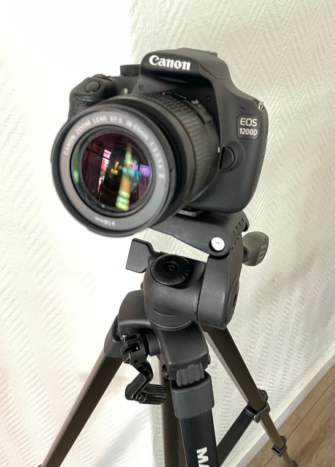 Canon EOS 1200D Spiegelreflexcamera met 18-55mm lens, Ingebouwde flitser, Gebruikt, Spiegelreflex, Canon