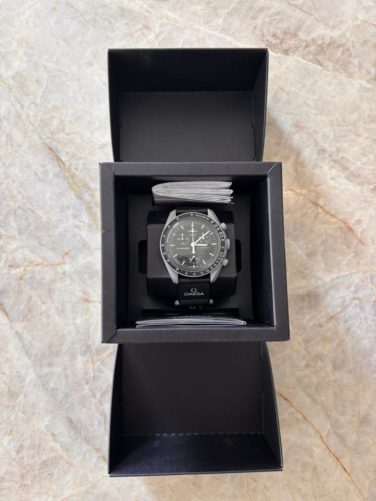 Omega x Swatch Speedmaster MoonSwatch Mission to the Moon, Sieraden, Tassen en Uiterlijk, Horloges | Heren, Zo goed als nieuw