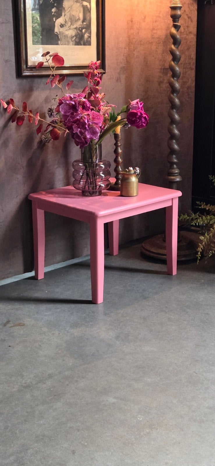roze salontafel bijzettafel tafeltje kinderset krukjes!, Ophalen of Verzenden