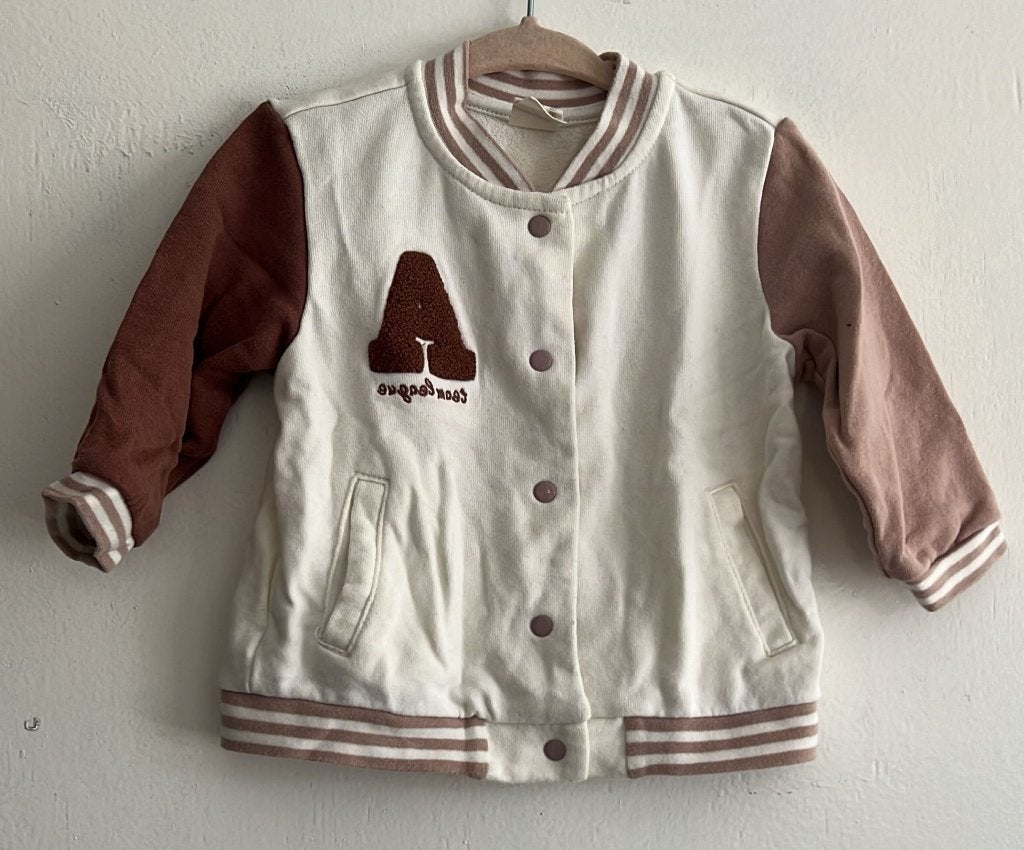 H&M college baseball vest maat 74, Kinderen en Baby's, H&M, Zo goed als nieuw, Truitje of Vestje, Verzenden