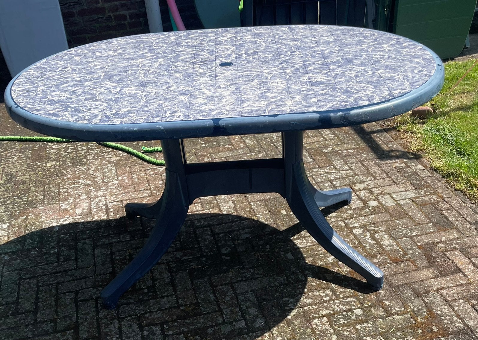 Prachtige Hartman tuintafel, Ophalen, Zo goed als nieuw, Rechthoekig, Kunststof