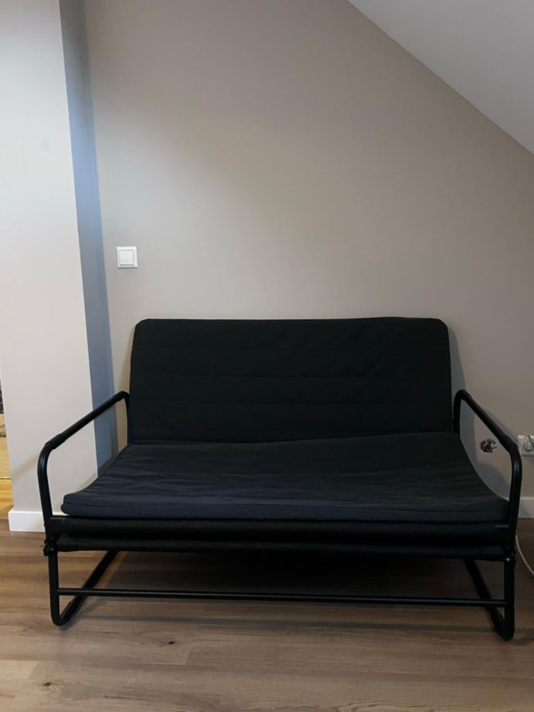 Ikea Hammarn slaapbank - Zwart, zo goed als nieuw, Ophalen, Zwart, 190 cm of minder, Zo goed als nieuw
