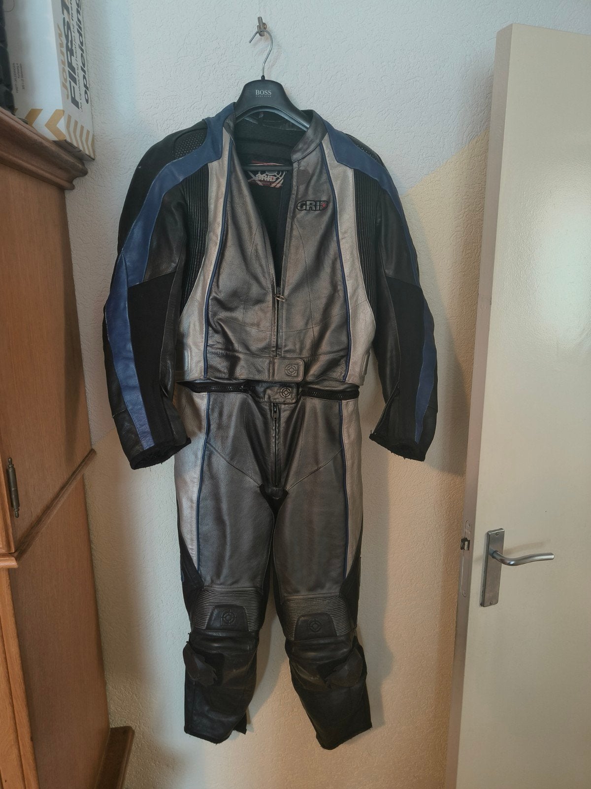 2 delig motorpak leer, Motoren, Ophalen of Verzenden, Tweedehands, Heren, Combipak