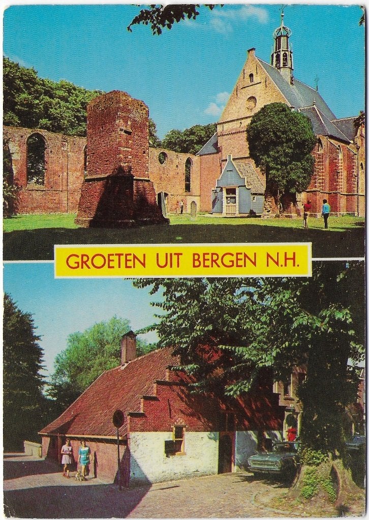 Bergen NH gelopen Ansichtkaart ( B2627), Ophalen of Verzenden, 1980 tot heden, Gelopen, Noord-Holland