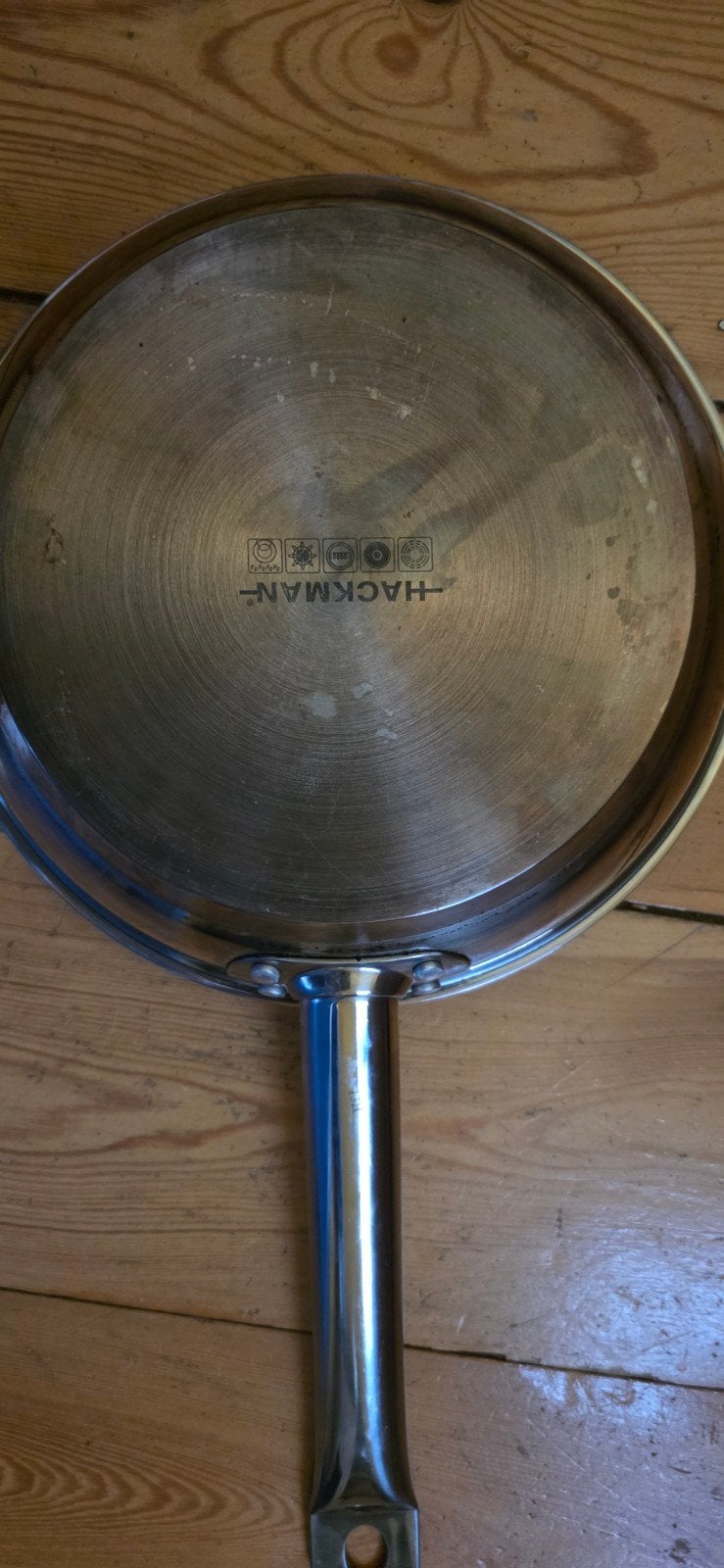 Hackman Koekenpan 25cm - RVS, Huis en Inrichting, Koekenpan, Gebruikt, Ophalen of Verzenden, Rvs