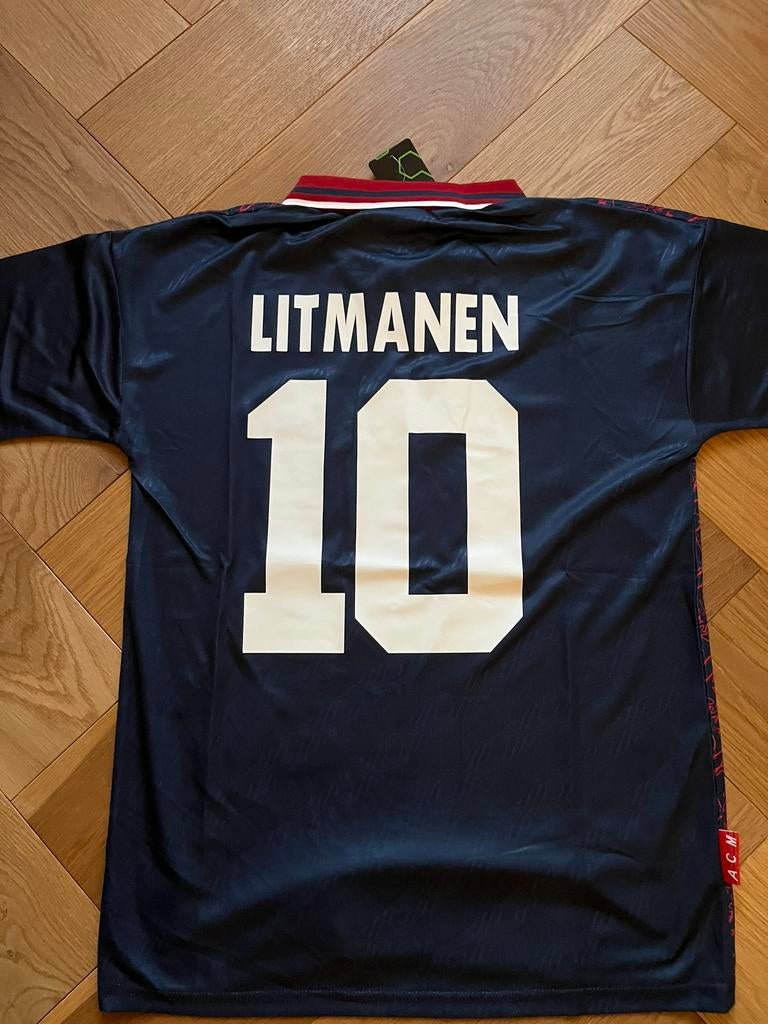 Ajax #10 Litmanen Retro Shirt 1995 — Maat L, Maat L, Ophalen of Verzenden, Zo goed als nieuw, Shirt