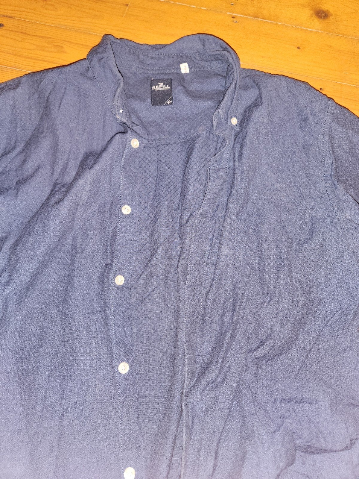 Refill heren overhemd XL, Kleding | Heren, Blauw, Refill, Ophalen of Verzenden, Zo goed als nieuw