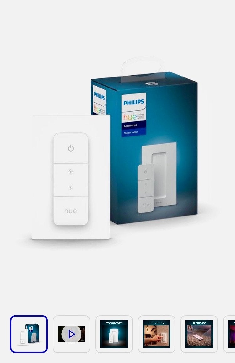 Philips Hue Dimmer Switch - Draadloze Lichtregeling, Wit, Kunststof, Nieuw, Ophalen of Verzenden