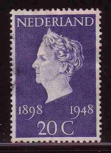 Nederland 1948 505 Wilhelmina 20c, Gest, Postzegels en Munten, Postzegels | Nederland, Ophalen of Verzenden, Na 1940, Gestempeld