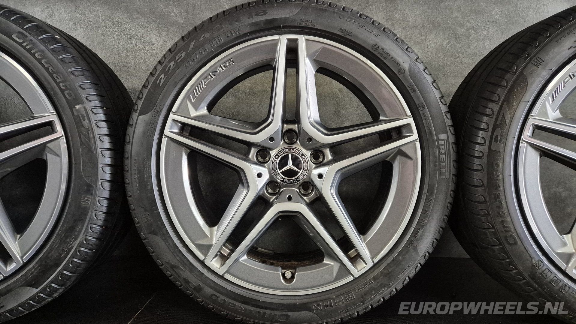 Mercedes AMG 18 inch velgen DEMO zomerbanden W177 A B CLA, Auto-onderdelen, Banden en Velgen, 18 inch, Gebruikt, -, -